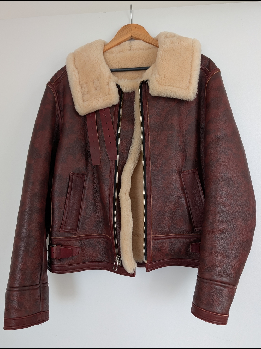 Field Leathers Men's 100% Real Shearling Jacket size S